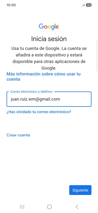 Pulsa Siguiente.
