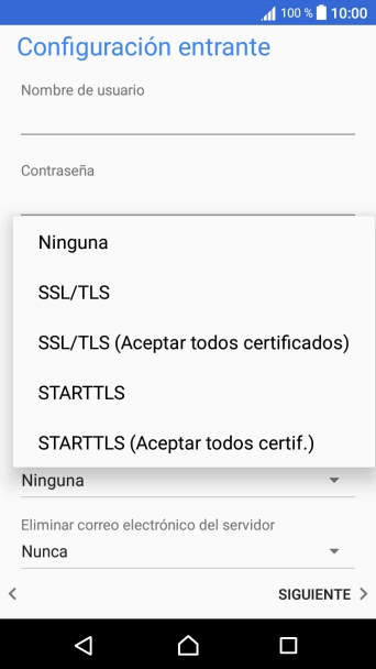 Pulsa Ninguna para desactivar la función.