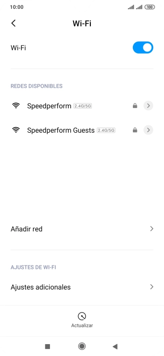 Pulsa la red wifi deseada.