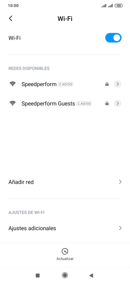 Pulsa la red wifi deseada.