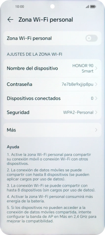 Pulsa Nombre del dispositivo e introduce el nombre deseado de la conexión wifi