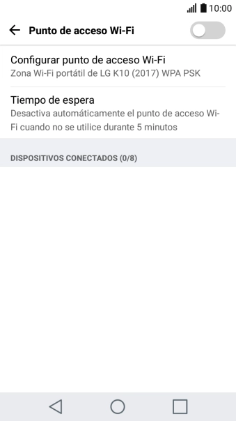 Pulsa Configurar punto de acceso Wi-Fi.