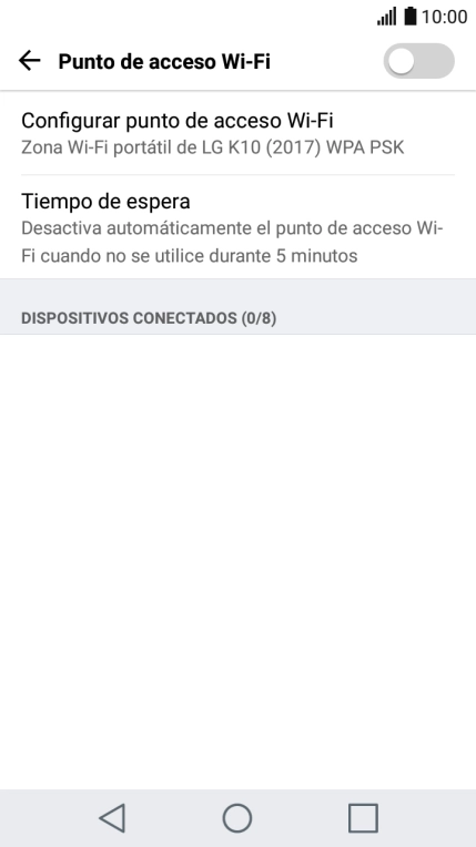Pulsa Configurar punto de acceso Wi-Fi.