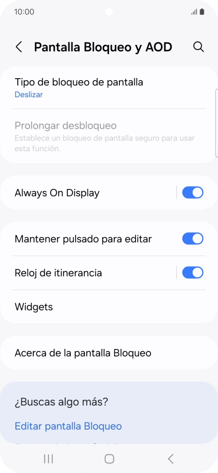 Pulsa Tipo de bloqueo de pantalla.