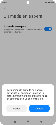 Si activas la función, pulsa Activar.