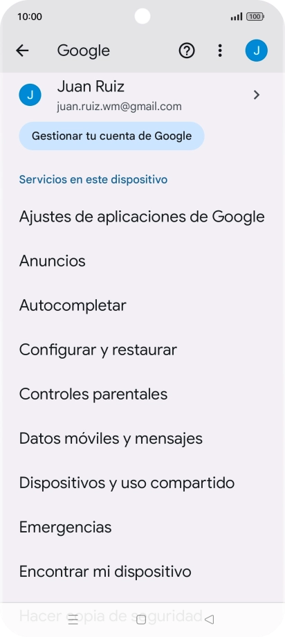 Pulsa Encontrar mi dispositivo.