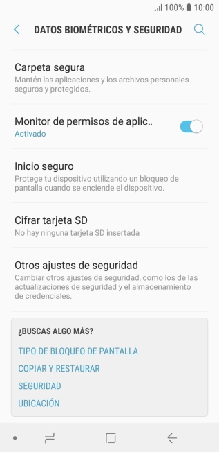 Pulsa Otros ajustes de seguridad.