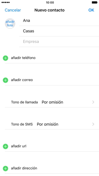 Pulsa añadir teléfono.
