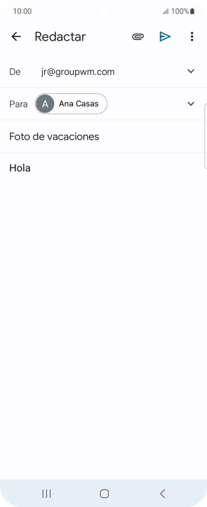 Pulsa el icono de anexos.