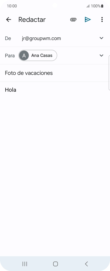 Pulsa el icono de anexos.