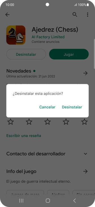 Pulsa Desinstalar.
