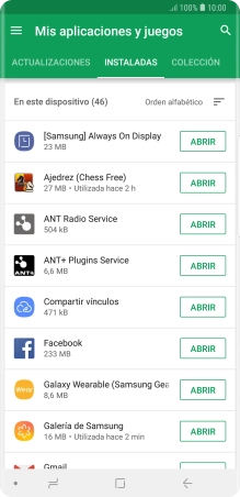 Pulsa la app deseada.