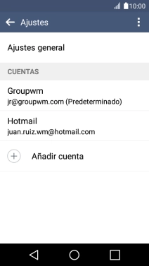 Pulsa la cuenta de correo electrónico deseada.
