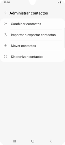 Pulsa Importar o exportar contactos.