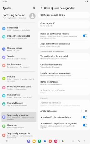 Pulsa Configurar bloqueo de SIM.
