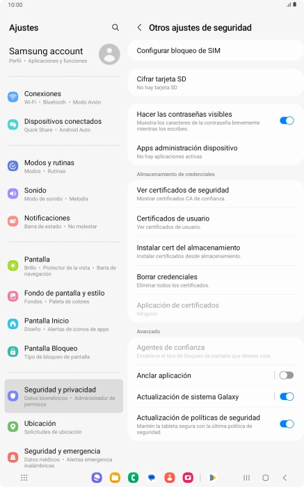 Pulsa Configurar bloqueo de SIM.