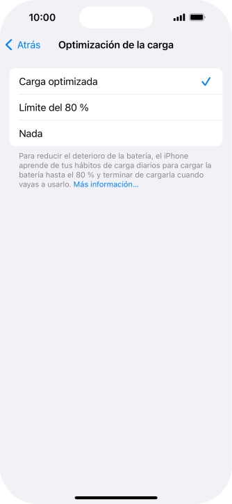Pulsa el ajuste deseado para activar o desactivar la función.