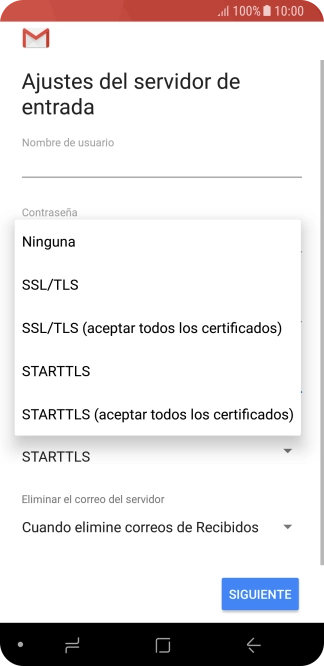 Pulsa Ninguna para desactivar la función.