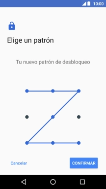 Vuelve a introducir el código de seguridad seleccionado y pulsa CONFIRMAR.