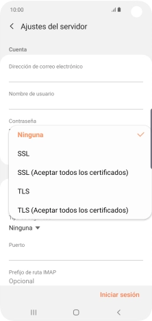 Pulsa Ninguna para desactivar la función.