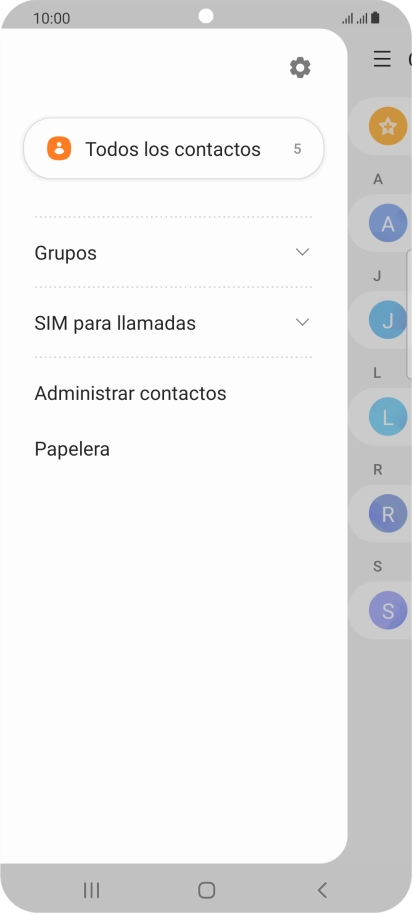 Pulsa Administrar contactos.