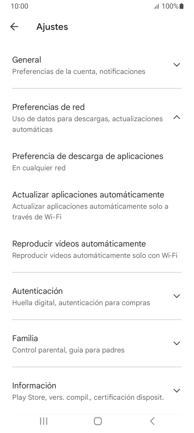 Pulsa Actualizar aplicaciones automáticamente.