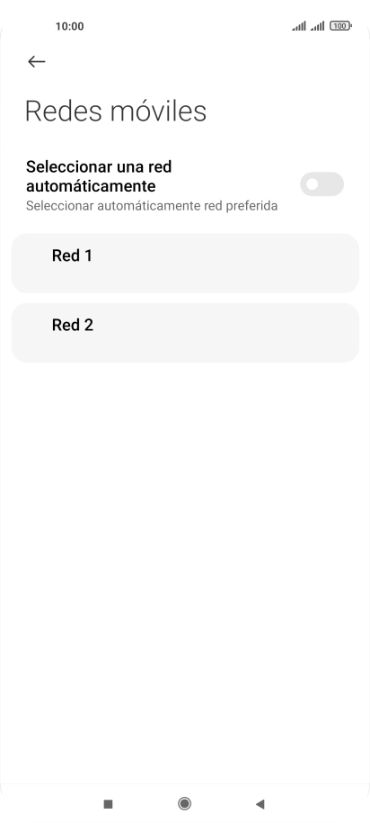 Pulsa la red deseada.
