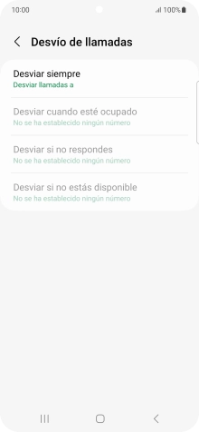 Pulsa el tipo de desvío deseado.