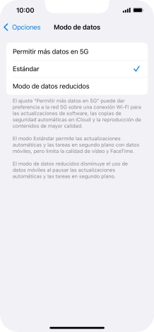 Pulsa el ajuste deseado.