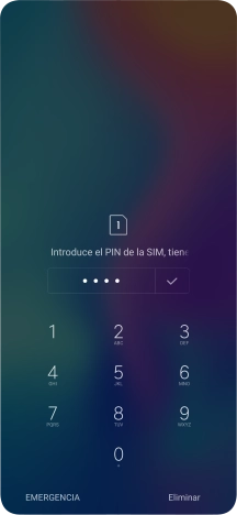 Si lo solicita el teléfono, introduce el código PIN y pulsa el icono de aceptar.