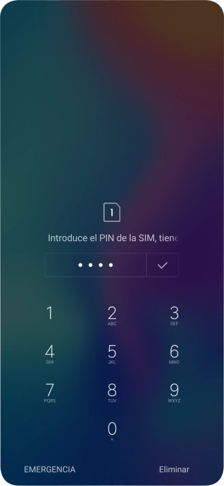 Si lo solicita el teléfono, introduce el código PIN y pulsa el icono de aceptar.