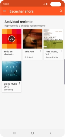 Desliza el dedo hacia la derecha desde la parte izquierda de la pantalla.