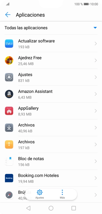 Pulsa la app deseada.