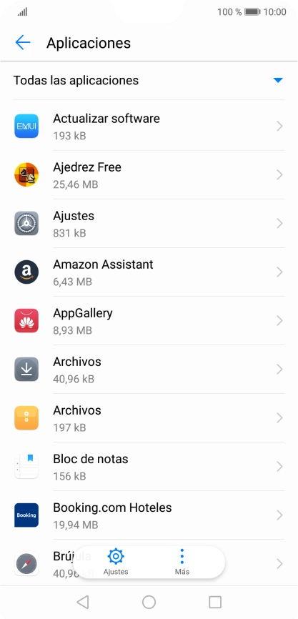 Pulsa la app deseada.