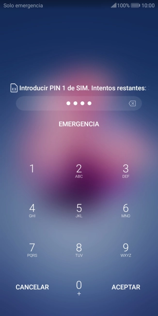 Si lo solicita el teléfono, introduce el código PIN y pulsa ACEPTAR.