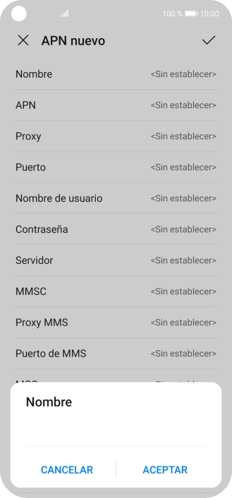 Introduce Vodafone Internet y pulsa ACEPTAR.