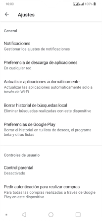 Pulsa Actualizar aplicaciones automáticamente.