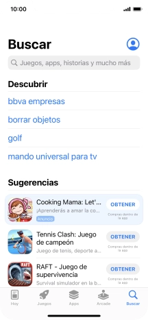 Pulsa en el campo de búsqueda e introduce el nombre o el tema de la app deseada.