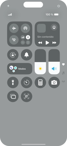 Pulsa el icono de modo de avión para activar o desactivar la función.