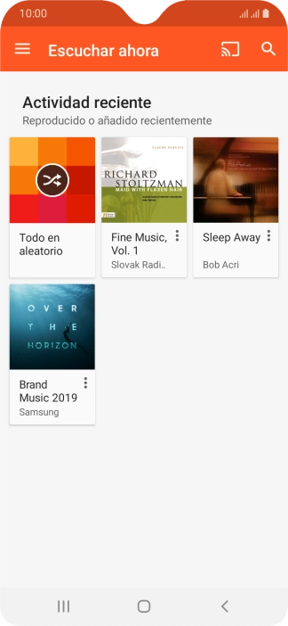 Desliza el dedo hacia la derecha desde la parte izquierda de la pantalla.