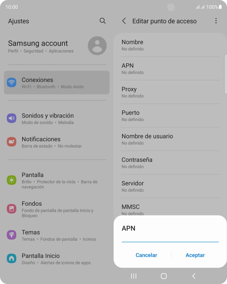 Introduce airtelwap.es y pulsa Aceptar.