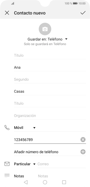 Pulsa el icono de guardar.