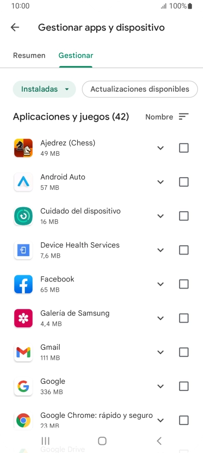 Pulsa la app deseada.