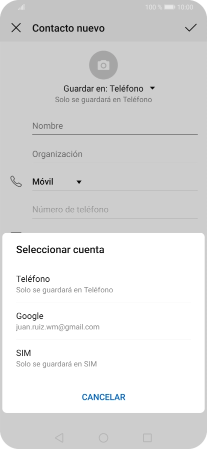 Pulsa Teléfono.