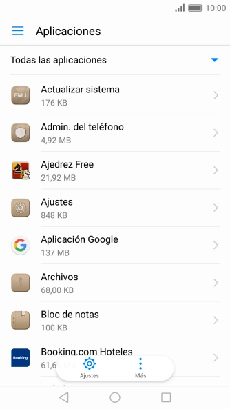 Pulsa la app deseada.