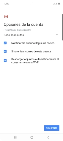 Si aparece en la pantalla esta imagen, tu cuenta de correo electrónico ha sido reconocida y configurada automáticamente. Sigue las indicaciones de la pantalla para introducir más información y terminar la configuración.