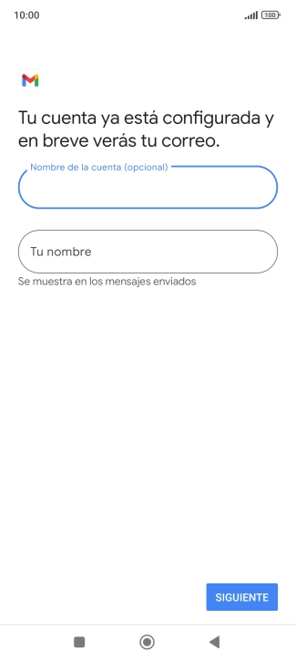 Pulsa Tu nombre e introduce el nombre del remitente.