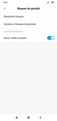 Pulsa Desactivar bloqueo e introduce el código de seguridad actual.