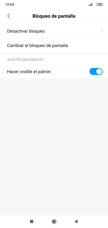 Pulsa Desactivar bloqueo e introduce el código de seguridad actual.