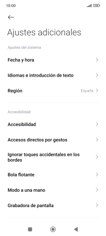 Pulsa Fecha y hora.